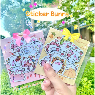 Set 20 / 45 Sticker Thỏ Bunny Siêu Dễ Thương - Tiệm tranh Cam Chip