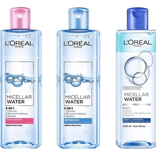 Nước tẩy trang Loreal L'Oreal 3-in-1 Micellar Water 400ml (Áp mã video giảm 50%)