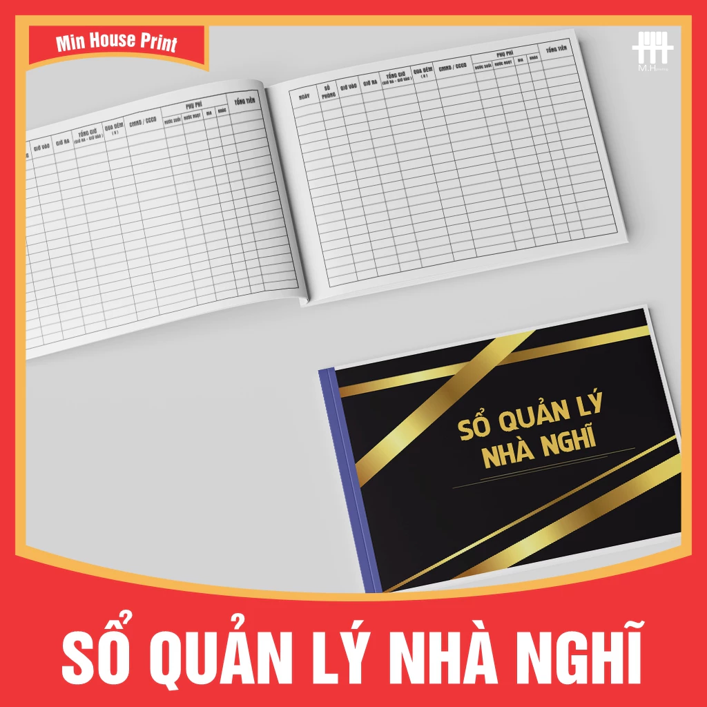 SỔ QUẢN LÝ NHÀ NGHĨ - KHỔ NGANG A4 - IN 2 MẶT