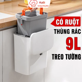 Thùng rác treo có nắp lật nắp lật, Thùng giác treo dán tường có nắp đậy kín thông minh KABI KB12