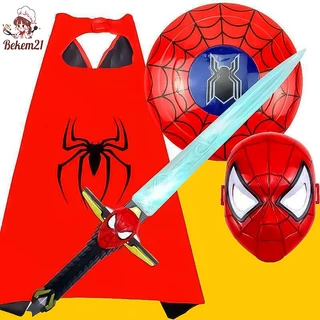 Bộ áo choàng khiên kiếm,đồ chơi hóa trang nhân vật người nhện (CÓ SẴN) Mặt Nạ Hóa Trang Siêu Anh Hùng Avenger Bằng