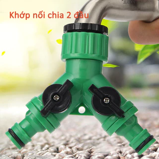 Đầu nối nhanh chữ Y, chia 2 có van khóa