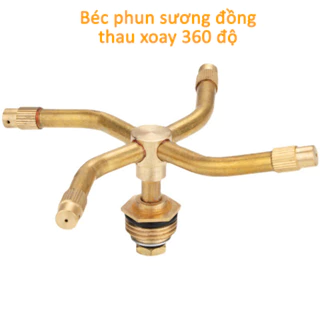 Béc phun sương đồng thau xoay 360 độ cho mái tôn, tưới cây mùa nóng