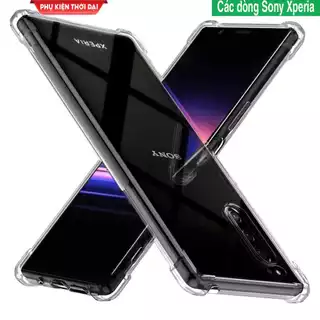 Ốp lưng Sony Xperia 5 / Xperia 5 II / Xperia 5 III / Xperia 5 IV dẻo trong suốt lồi 4 góc