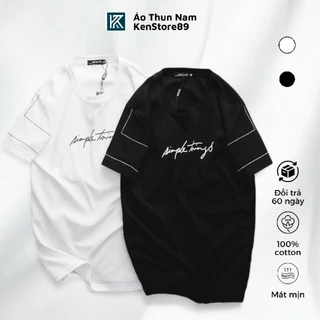 Áo Thun Unisex Nam Nữ Cổ Tròn SIMPLE THINGS Vải Cotton Thoáng Mát Thấm Hút Mồ Hôi KENSTORE89 ATP201