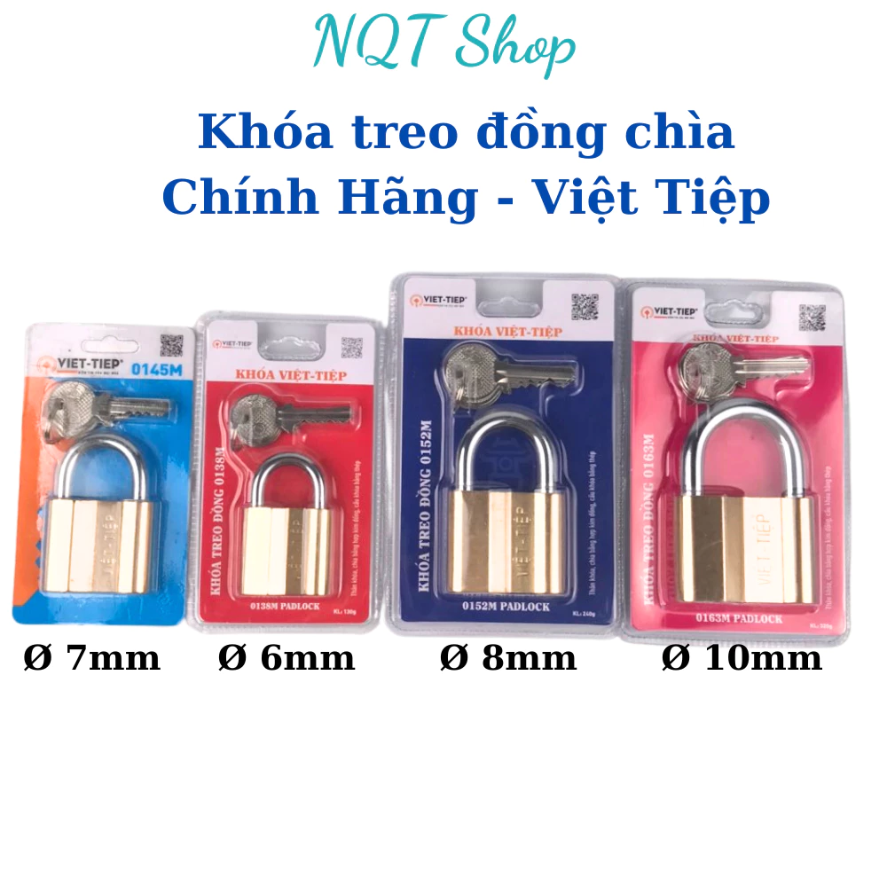 [Chính hãng] Khoá ĐỒNG treo -  khóa "Bằng Chìa" cao cấp Việt Tiệp, Khóa chống trộm