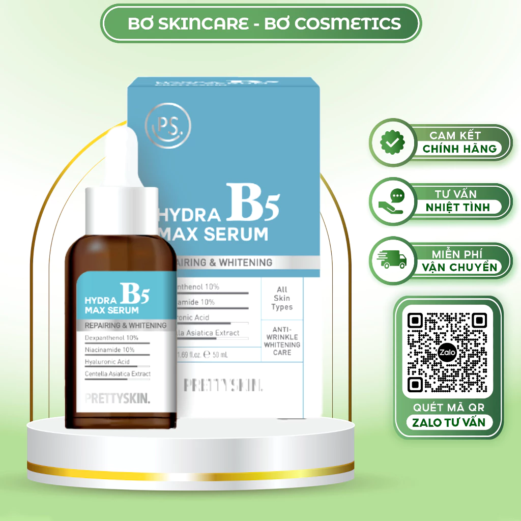 Serum B5 PrettySkin dưỡng ẩm phục hồi và giúp da căng bóng 50ml