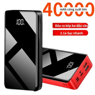 Sạc dự phòng dung lượng lớn 40000mah , trữ pin nhiều , có đèn pin , màn hình led hiện thị phần trăm pin.