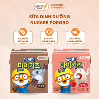 Sữa Dinh Dưỡng Nucare Pororo Vị Socola Và Dâu, Cho Bé Tăng Chiều Cao Cân Nặng Phát Triển Trí Não