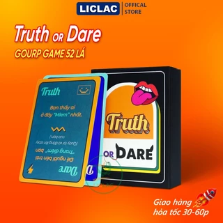 Bộ bài Truth Or Dare 52 lá dành cho nhóm bạn lầy lội, Drinking Game Thật hay Thách vui vẻ hài hước