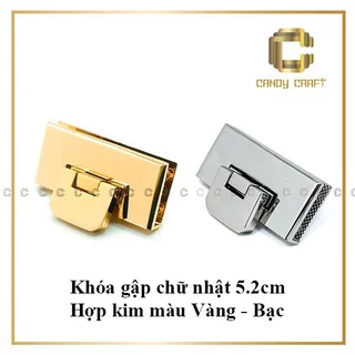 Khóa gập chữ nhật - phụ kiện làm túi xách