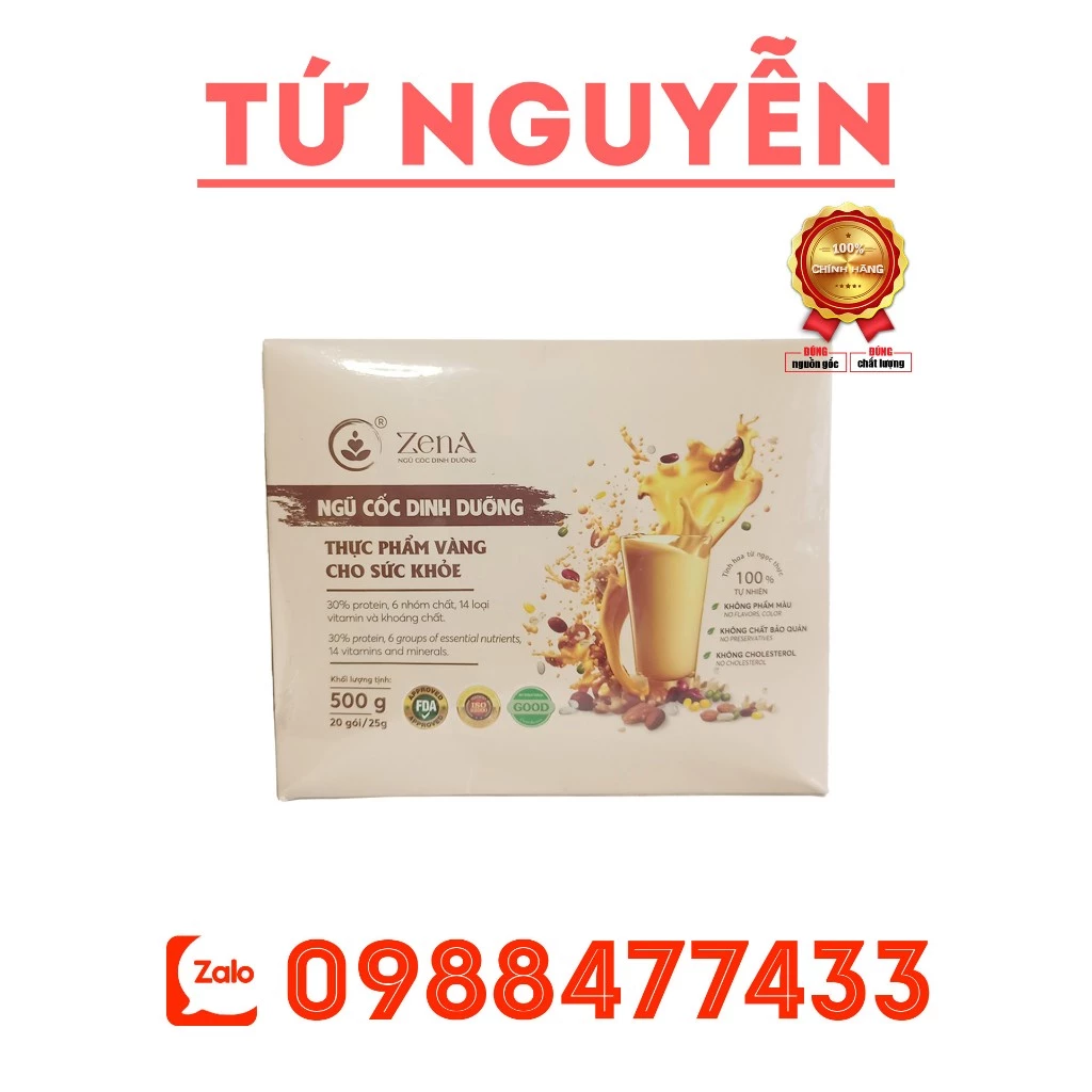 BỘT NGŨ CỐC DINH DƯỠNG ZENA GIẢM CÂN, TĂNG CÂN, LỢI SỮA