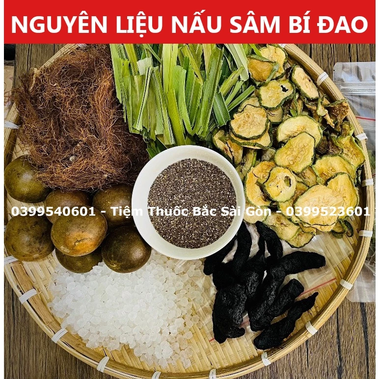 Sâm Bí Đao Gói Nấu 10 LÍT Nước (tặng kèm hạt chia bên trong từng bịch) | Tiệm Thuốc Bắc Sài Gòn