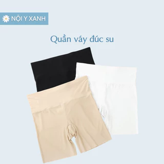 Quần Mặc Váy Chất Su Noiyxanh Thoáng Mát Cạp Cao Không Lộ Bụng Không Lộ Viền Màu Đen Trắng Da