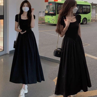 Đầm váy xoè chữ A nhún eo cộc tay hàng QCCC phong cách tỷ tỷ douyin Hàn Quốc hottrend mùa hè (CÓ BIG SIZE) SP166