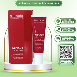 (CHÍNH HÃNG) Kem bôi mụn Biotrade Active Cream chuyên dành cho các làn da bị mụn viêm, mụn đầu đen ( 15ml)