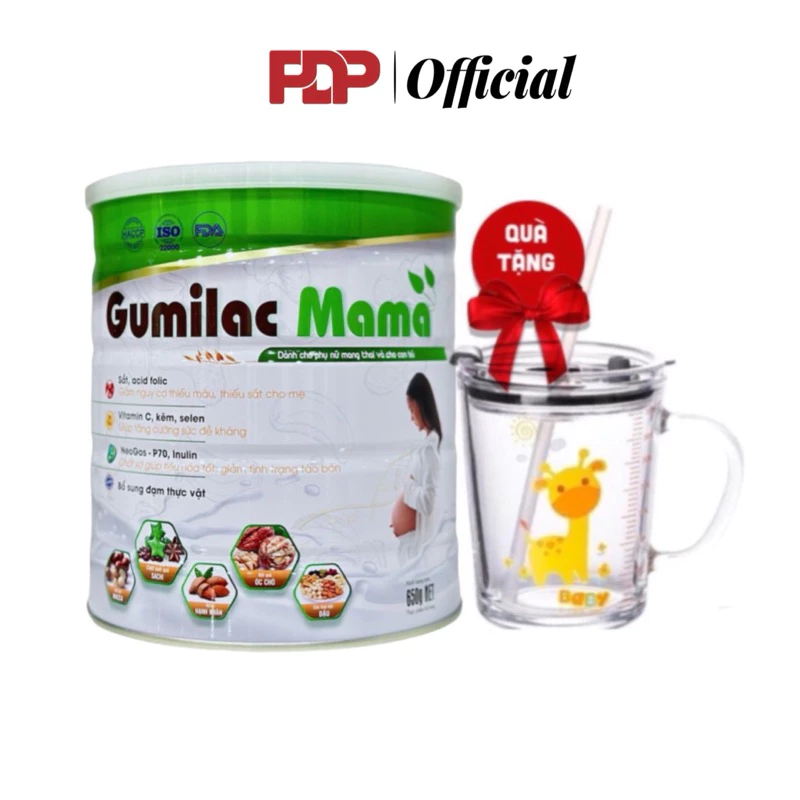 B5 Sữa hạt bầu Gumilac Mama lon 650g -Dinh dưỡng đầy đủ cho mẹ thai kì khỏe mạnh