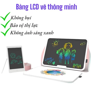 Bảng vẽ tự xóa điện tử, bảng viết vẽ thông minh cỡ lớn 15 inch màn hình LCD đa sắc đồ họa đẹp kèm bút dạy học