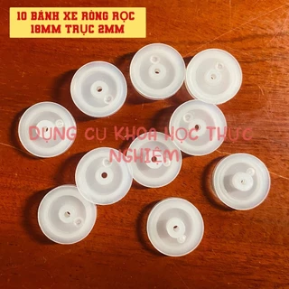 KHOA HỌC THỰC NGHIỆM - 10 Bánh xe ròng rọc nhựa DIY 2x18mm trục 2mm đường kính 18mm hàng mới 100% chất liệu tốt - KH0157