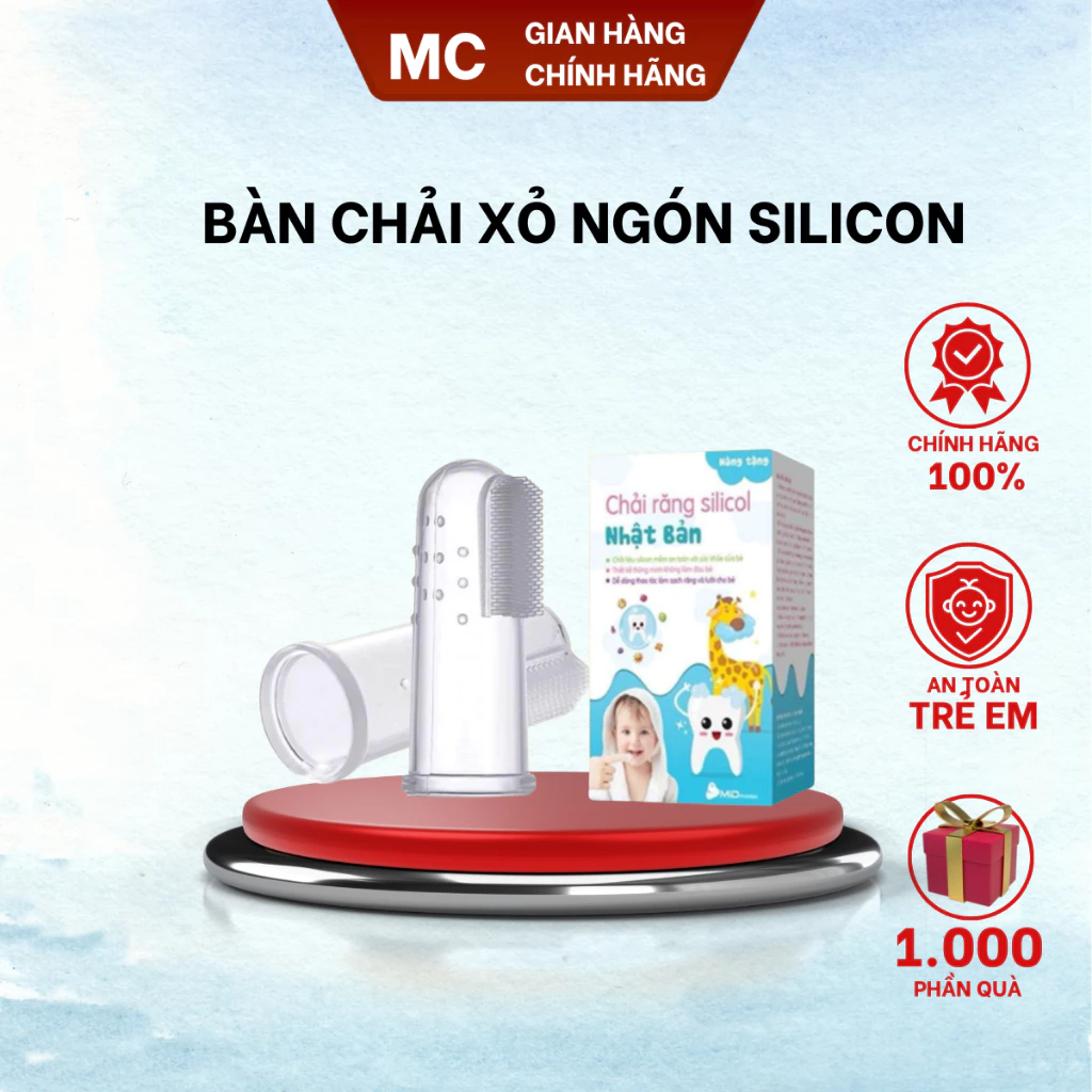 Bàn Chải Xỏ Ngón Silicon Mềm Cho Bé