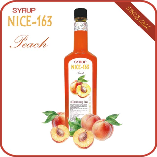 Syrup Nice-163 Vị Đào Chua Ngọt Đậm Vị - Chai 800ml