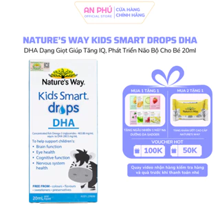 DHA Nature's Way Kids Smart Drops DHA Dạng Giọt Giúp Tăng IQ, Phát Triển Não Bộ Cho Bé 20ml