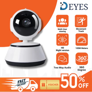 DEYES FHD WiFi Camera Q6 cctv: Máy Giám Sát Video Mạng An Ninh Nhà Cửa (Thẻ nhớ 32GB miễn phí)