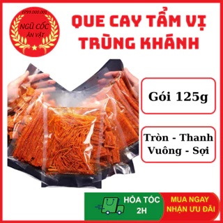 Que Cay Tẩm Vị Trùng Khánh - Tăm Cay Ăn Vặt Hot Tiktok - Đủ 4 Vị Siêu Ngon - Gói To 125g - ngucoc_anvat