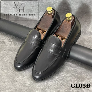 Giày lười nam đẹp kiểu dáng LOAFER da bò cao cấp , đế cao su nguyên khối , form dáng thời thượng - Mã GL05