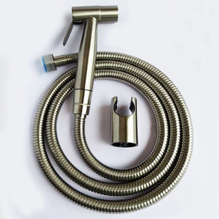 Bộ vòi xịt vệ sinh inox 304 chống gỉ sét tia nước siêu mạnh tặng kèm dây dài 1m2 (khotrangmon)