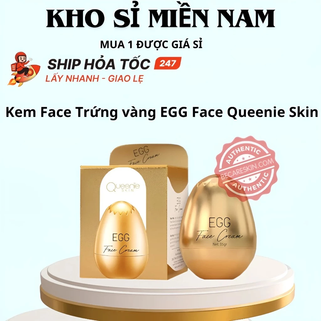 Kem Face Trứng vàng EGG Face Queenie Skin chính hãng