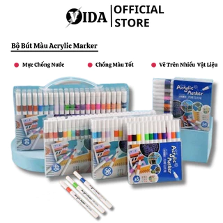 Bút Màu Acrylic Marker 24/36/48/60 Chi Tiết , Bút Sơn Acrylic Chống Nước Vẽ Trên Mọi Chất Liệu Bề Mặt SP412325918