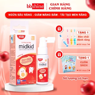 Xịt chống sâu răng cho bé hương táo đỏ BBShine, Xịt sâu răng Midkid chính hãng bảo vệ răng miệng của bé – I021