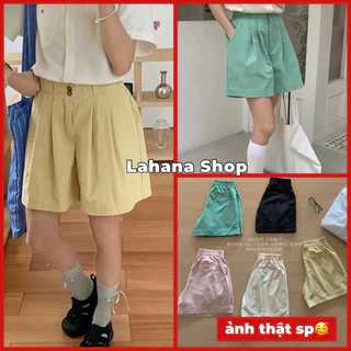 Lahana@ Quần Ngố Đùi Kaki Mềm Chun QC (ảnh thật+sẵn)