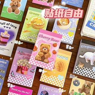 Sổ sticker hình dán 50 trang phong cách retro hàn quốc