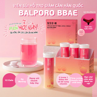 liệu trình 1 hộp sủi  Balporo BBae Hàn Quốc, hỗ trợ giảm cân, dưỡng da sáng mịn, phân phối độc quyền bởi BBae La