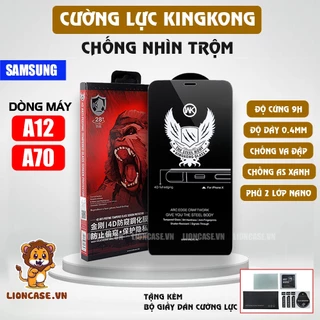 Cường Lực Chống Nhìn Trộm Samsung A12 / A70 Full Màn Chính Hãng KingKong Phủ Nano Siêu Cứng