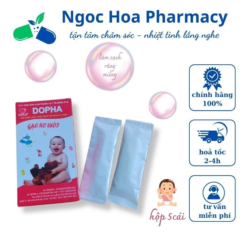 GẠC RƠ LƯỠI DOPHA - VỆ SINH RĂNG MIỆNG CHO BÉ