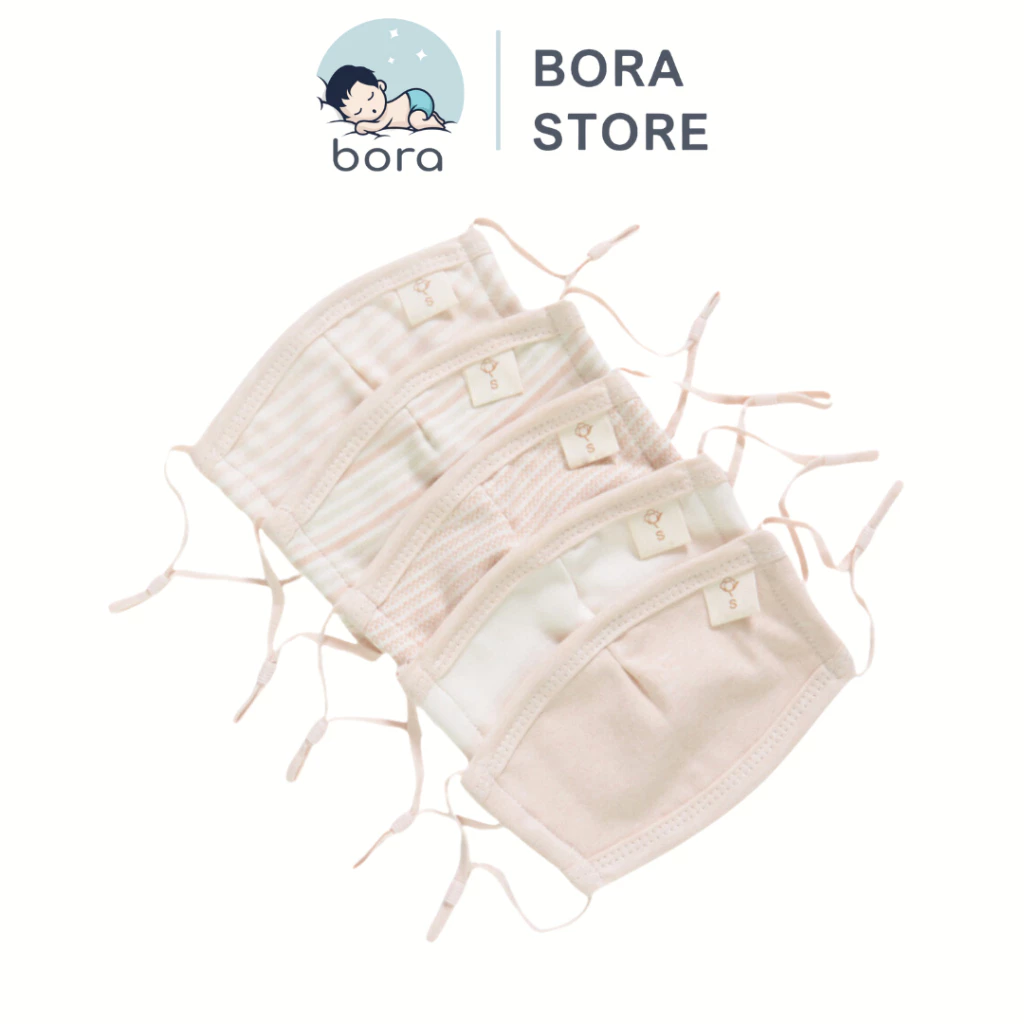 Khẩu trang cho bé, khẩu trang cotton hữu cơ cao cấp có thể điều chỉnh quai đeo