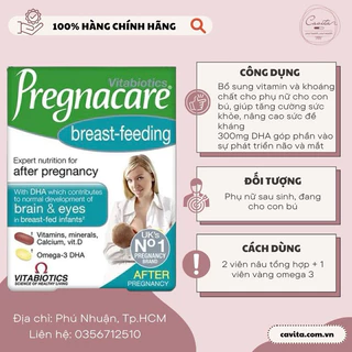 Vitamin tổng hợp cho mẹ sau sinh Pregnacare Breastfeeding 84 viên