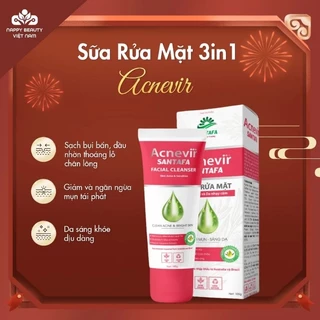 Sữa rửa mặt tinh chất rể cam thảo Acenvir đỏ 100g, làm sạch sâu, ngừa mụn, giảm dầu nhờn, da bị mụn thường xuyên