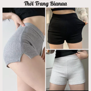 Q13 [Combo 3] Quần Đùi Short Tăm Lưng Cao Xẻ Gấu BIGSIZE - ThoitrangBianaa