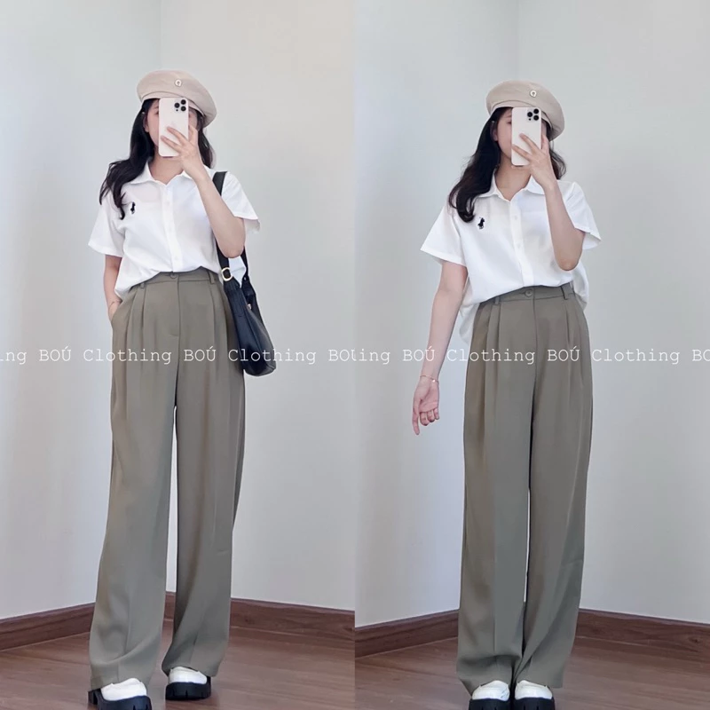 Quần tây ống rộng hàng loại 1 chuẩn dáng 218 BOÚ Clothing (ảnh thật)