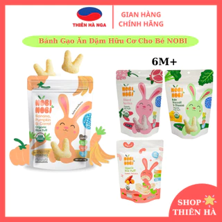 Bánh gạo ăn dặm hữu cơ Nobi Nobi cho bé vị rau củ,hoa quả gói 15g - Shop Thiên Hà