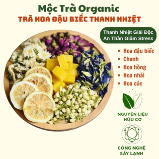 Trà Hoa Đậu Biếc Ngũ Vị Mộc Trà Organic, Cải Thiện Tiêu Hóa, Hỗ Trợ Tim Mạch, Tăng Cường Miễn Dịch