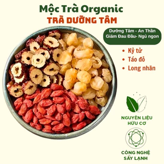 Trà Dưỡng Tâm Mộc Trà Organic, Giúp Bổ Máu, Bổ Não, Giảm Đau Đầu, Ngủ Ngon, Giảm Căng Thẳng Mệt Mỏi