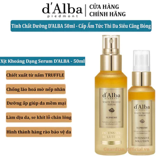 Xịt khoáng serum D'ALBA Version Mới 2023 dưỡng ẩm căng bóng da white truffle Serum 50ml