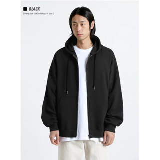 [HÀNG CHÍNH HÃNG] áo hoodie zip Brenson + Naven brand Hàn chính hãng_màu Black