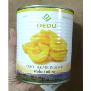 Đào Ngâm Dedu hộp có nắp giật 820gr