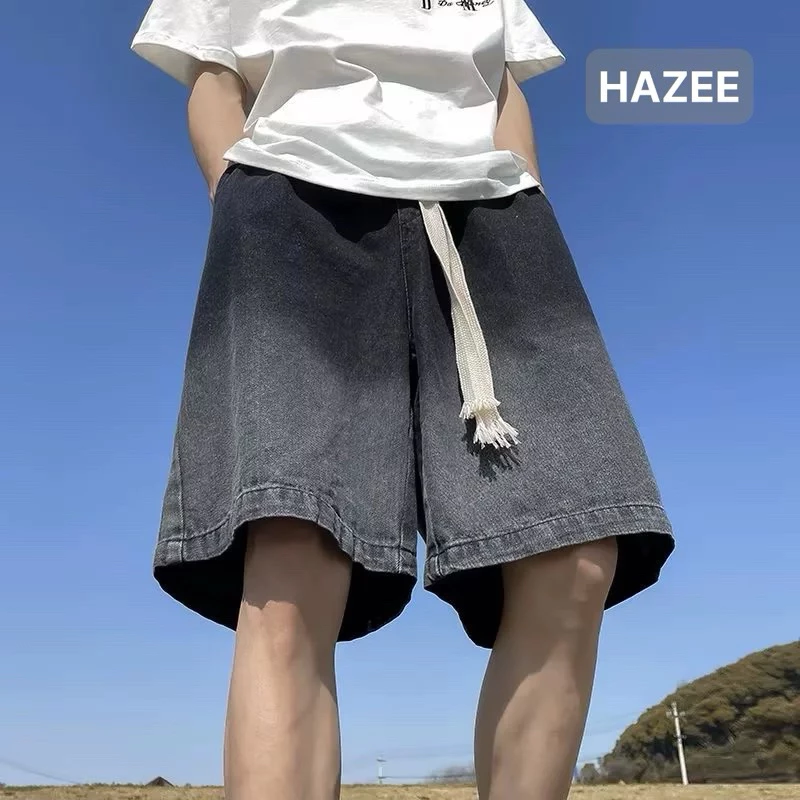 Quần Short Wash 2 màu HAZEE chất liệu denim co giãn mặc 4 mùa new 2024